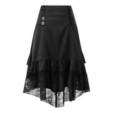 Mujer Vestido Vintage Falda Retro Estilo Gótico Encaj