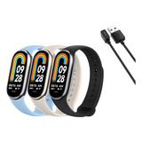 3pcs Para Xiaomi Mi Band 8 Correa + Cable De Carga * 1