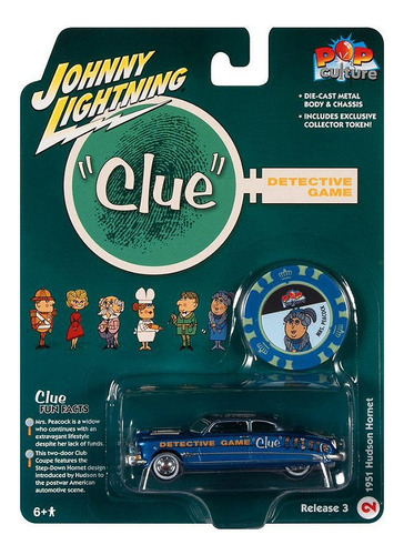 Hudson Hornet 1951 Clue R3 2022 1:64 Johnny Lightning