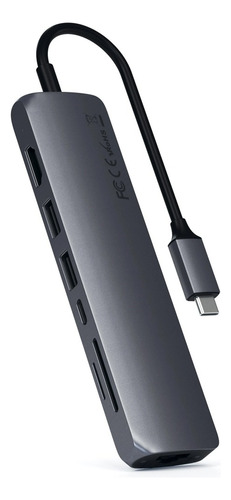 Hub Adaptador Usb-c Hdmi 4k Usb 3.0 Red Sd Satechi P/ Mac