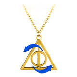 Harry Potter Collar Reliquias Muerte Giratorio Dorado Oro