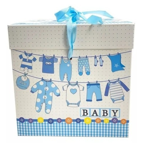 Caja De Regalo Sorpresa Desayuno Plegable 30cm Diseño Baby