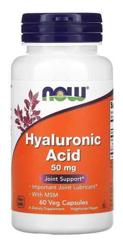 Ácido Hialurônico 50 Mg 60 Cápsulas Sfn Da Now Foods