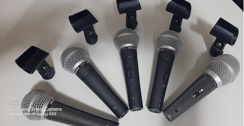 Lote 5 Micrófonos Shure,  Audiotechnica Alámbricos Usados 