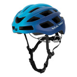 Capacete Ciclismo Bike Raptor Marinho E Celeste - Vultro G Cor Marinho/celeste