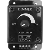  Interruptor Regulador Dimmer Led Preto 12v 24v 8a Ajustável