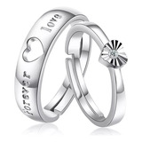 Anillos Alianza Love Forever Pareja Novios Compromiso