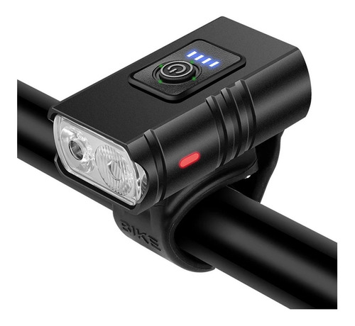 Farol De Bike 2 Led Com Medidor Recarregável Cree T6 Usb