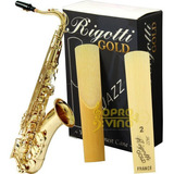 Palheta Sax Tenor 2 Medium Rigotti Gold France (un.)