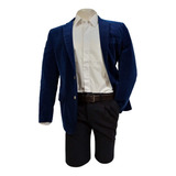 Saco De Corderoy Azul Francia Hombre Liquidación 