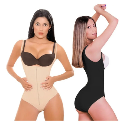 Faja Reductora Colombiana Promocion 2 Pzas Marca Kisha Color Beige (panty) Talla Xs
