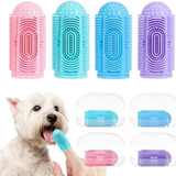 4pcs Cepillo De Dientes De Silicona Para Perros Y Gatos