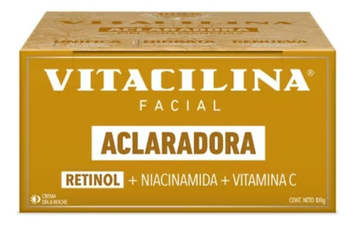 Vitacilina Facial Crema Aclaradora Retinol Día Noche 100gr Momento De Aplicación Día/noche Tipo De Piel Todo Tipo De Piel