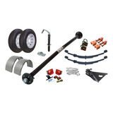 Kit Completo Para Remolque 3500 Lb Eje Llantas Accesorios