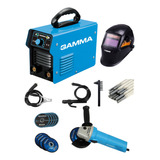 Kit Soldadora Inverter 130 Amp Mascara Amoladora + Acc Mega