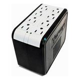 Regulador Vorago Avr-200 1400va 110v/120v Negro 8 Contactos