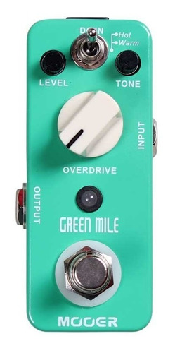 Pedal De Efeito Mooer Overdrive Green Mile Para Guitarra Mod1