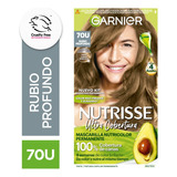 Kit De Tintura Garnier Permanente Nutrisse Ultra Cobertura Tono Tono 70u Rubio