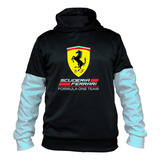 Buzo Hoodie Blanco-negro Scuderia Ferrari