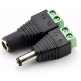 Conector Dc Jack Bornera Para Cctv (hembra + Macho) X 8 Unds