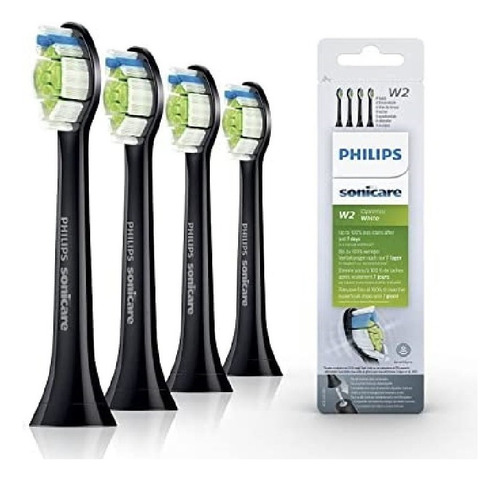 Philips Sonicare Brush Heads Optimal White W2 4pack Black