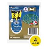 Espirales Raid O Fuyi Para Mosquitos 1 Blister Con 4 Unidade