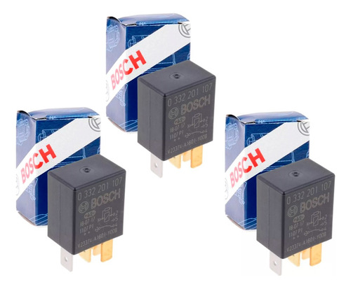 Pack X3 Mini Relay Bosch 24v 30a 5 Pines Rele