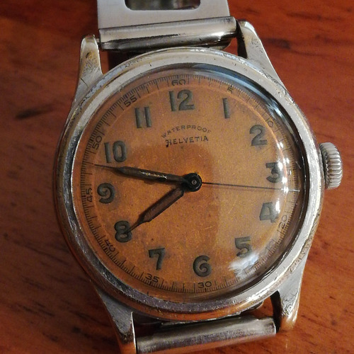 Reloj   Helvetia Waterproof  ( E. Militar )  Swiss Coleccion