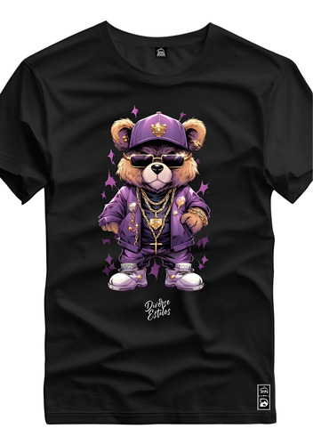 Camiseta Urso Premium Estampada Leve Camisa Algodão 30.1