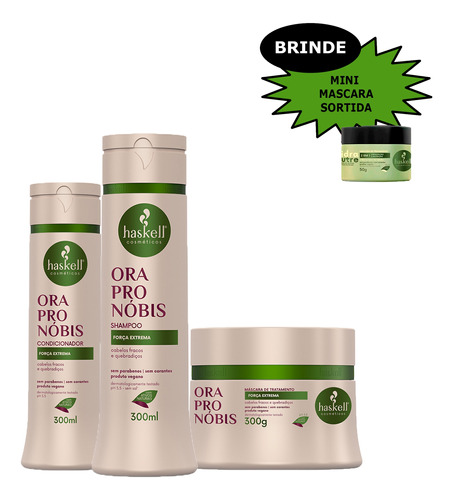 Kit Haskell Ora Pro Nobis Shamp + Cond + Masc 300ml + Brinde