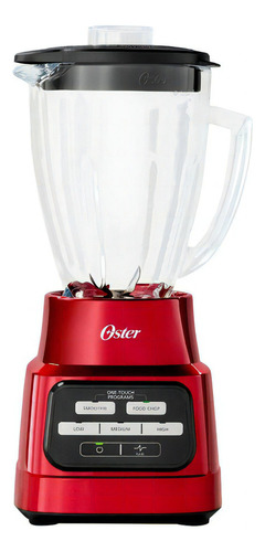 Licuadora Oster One Touch 3 Velocidades Color Rojo