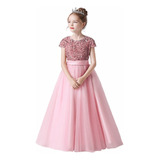 Vestido De Princesa Con Lentejuelas Para Niñas