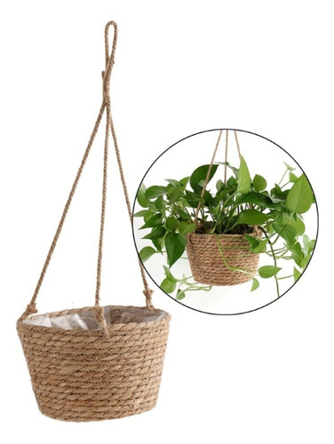 Maceta Colgante De Macramé Para Jardín