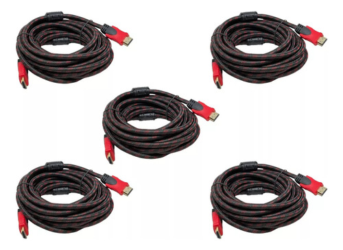 5 Cable Hdmi De  5 Metros Fullhd 1080p Mayoreo