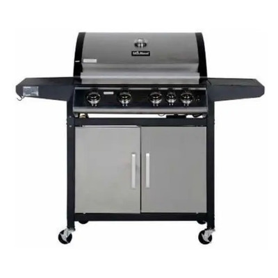 Asador \u002F Parrilla De Gas 4 Quemadores Y 1 Quemador Lateral Color Acero Inoxidable | Meses sin interés