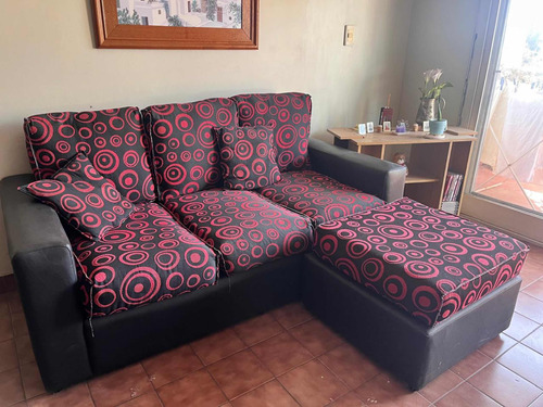 Sillón De 3 Cuerpos Con Camastro Puff En Chenille Rústico