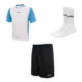 Remera Short Medias Padel Tenis Bolsillos Hombre Kadur Combo