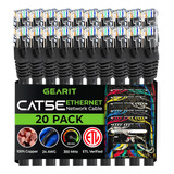 Gearit, Paquete De 20, Cable De Conexion Ethernet Cat5e D...