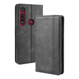 C Carcasa Para Motorola Moto G8 Play Pu Cartera De Cuero