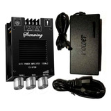 Mini Amplificador 300w Bluetooth Aux Alta Qualidade + Fonte