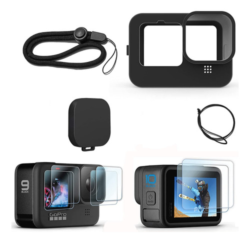 Funda Silicona Vidrio Templado Gopro 9 Accesorios Chesty