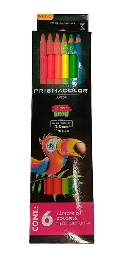 Prismacolor Nuevos 6 Lapices De Colores Neon Punta Gruesa