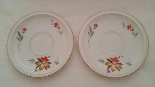 Antiguo Par Platos Platitos Porcelana Alemana Rosenthal 