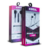 Auriculares Manos Libres Soul S489, Color Negro Con Rojo