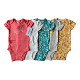 Bodys Mamelucos Carters Niña 3 Meses Pack X 5 Manga Corta