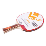 Raquete De Ping Pong Vollo Impulse Preta/vermelha Fl (côncavo)