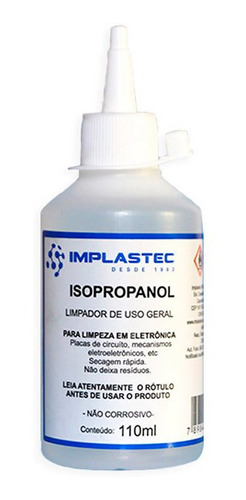 Álcool Isopropílico Para Limpeza Celular Placas 110ml 99,8%