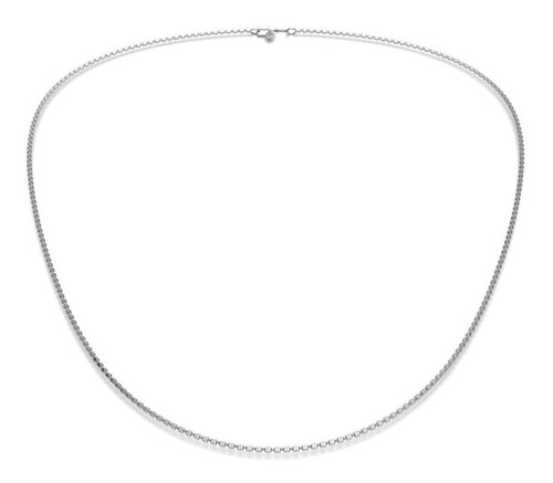 Cadena De Plata Ley 925 Para Mujer De 50cm Diamantada Agálea