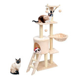 Rascador Gimnasio Para Gatos Oem Con Rascador Color Beige