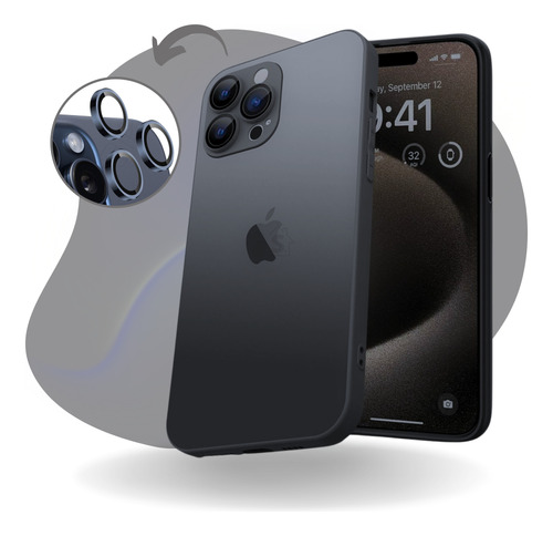Capa Vidro Case Original Para iPhone 11 / 15 Pro Max + Brind
